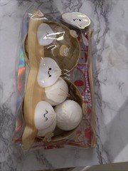 Danbar Global 3 Dumpling set Squishy Toy Small Zip Pouch Bag New