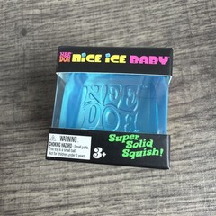 Schylling Nee Doh Nice Ice Baby Blue Squeeze Ball Stress Toy Super Solid Squish