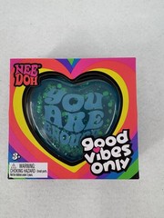 Schylling NeeDoh Good Vibes Only Glitter Heart Nee Doh Blue YOU ARE ENOUGH Viral