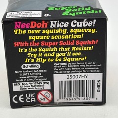 NeeDoh Nice Cube Super Solid Squish Sensory Toy Blue Teal