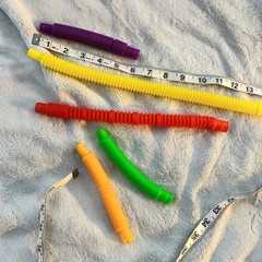 5pc Pop Tube Sensory Fidget Toys Set Colorful Stretch Bendable Tactile Tubes