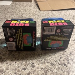 NeeDoh Nice Berg Blue XL Giant Nee Doh Niceberg Solid Squish Cube Lot Of 2