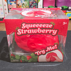 Sunny Days Strawberry Tactile Squeeze Toy Red Green Ages 3-4 MPN 470551