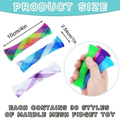 Fidget Toy 42 Pack Mixed Color Marble Mesh 4 inches / 10 cm, Colors