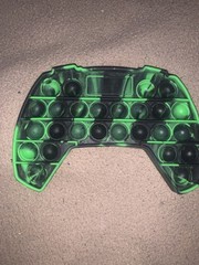 Green & Black Game Controller Shaped Pop It Sensory Fidget Tactile Toy
