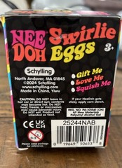 Schylling NeeDoh Swirlie Eggs Stress Toy Squishy Fidget Groovy Swirl-Box Damage
