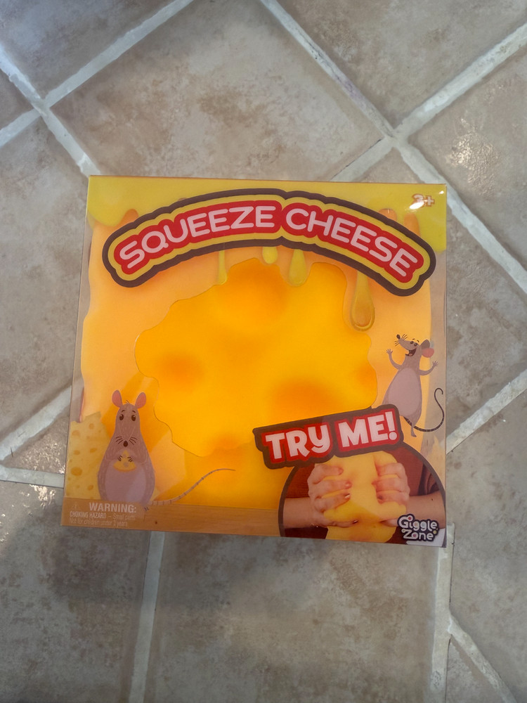 VIRAL Giggle Zone Squeeze Cheese Squishy Block