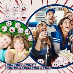 Arrowbash 24 Pcs 2.5 Face Baseball Stress Balls Bulk Funny Face Baseball