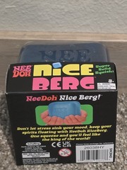 NeeDoh Nice Berg Blue XL Giant Nee Doh Niceberg Solid Squish Cube Ice Block