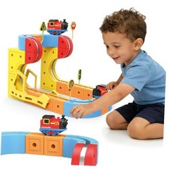 Electric Train Set for Kids Infinity Magentic Racer Track Blocks with 66PCS