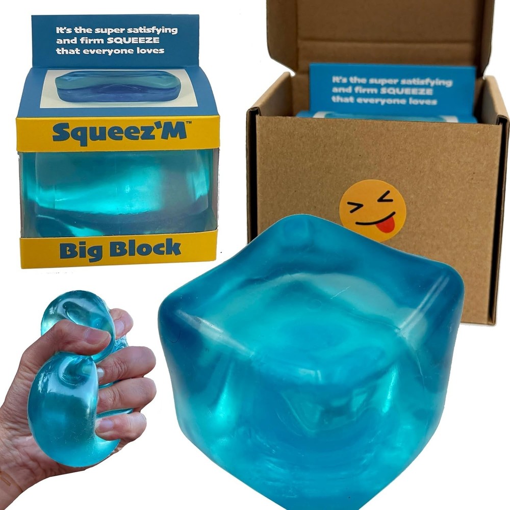 🔥Premium Big Block Squeez’M Cube 35% Larger Than The Standard Large Blue BNWT🔥