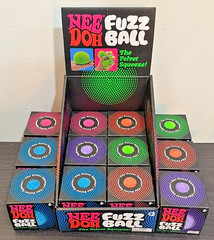(Case of 12)Needoh Fuzz Ball Velvet Squeeze Squishy Squeeze Toy Nee Doh Fuzzball