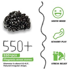 550pcs Fidget Toys Adults ，Sensory Toys， Desk Fidgets 550 PCS (Black), Black