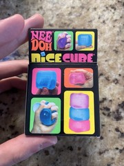 Nee Doh Nice Cube Super Solid Squish Squeeze Toy Blue Ages 3-5 MPN 25361HY