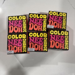 NeeDoh Color Change Ball Lot Of 6 Sealed New 3 Pink, 2 Blue, & 1 Yellow