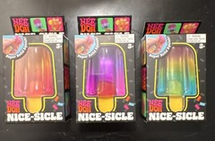 Nee Doh Nice-Sicle Super Solid Squishy Popsicle Squeeze Toy Set Of All 3 Colors