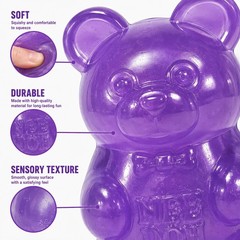 NeeDoh Gummy Bear Purple Super Squishy Stress Relief Sensory Fidget Toy