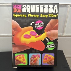 AUTHENTIC NeeDoh SQUEEZZA Pizza Slice Squishy Soft Doh Orange cheeseyellowcrust