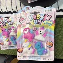 Ja-Ru Jiggly Unicorns Tactile Squeeze Toys 4-Pack A Total Of 13 Packs Bulk Lot