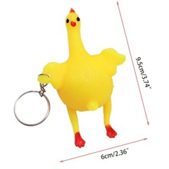 Chicken and Eggs Squeeze Keyrings Decompression Relieve Stress Novelty Toy