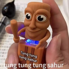 Tung Tung Tung Sahur Figurine Models Model Anime Action Figures LED Light GN