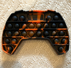 Game Controller Pop It Bubble Tactile Sensory Fidget Toy Orange Black