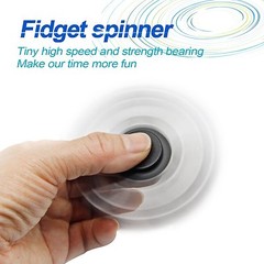 2 Black Pocket Gear Gyro EDC ADHD Autism Anxiety Tri 3D Fidget Spinner Focus Toy