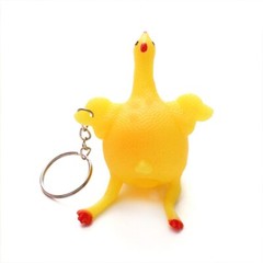 Chicken and Eggs Squeeze Keyrings Decompression Relieve Stress Novelty Toy