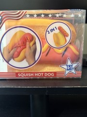 Sunny Days Squish Hot Dog 2-in-1 Tactile Squeeze Toy Yellow/Red
