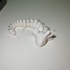 White Articulated Flexible Axolotl Tactile Sensory Toy for Ages 4-7 8-11 Years