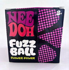 Nee Doh Fuzz Ball Flower Power Velvet Squeeze Tactile Toy, Pink, Ages 3+
