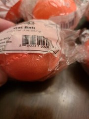 Abilitations Gel Ball, 2 Inches, 2 Ounces, Orange, LOT of 7, All New and Sealed