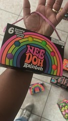 Schylling Nee Doh Rainbow Squishy Teenie Groovy Globs Set of 6 Multicolor