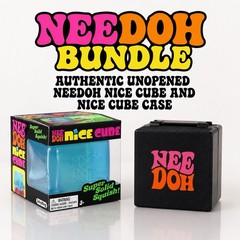 Schylling Bundle Viral NeeDoh Nice Cube and a storage case for the Nice Cube