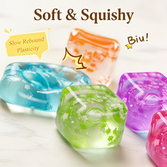 Soft Ice Cube Pressure Squeeze Toy 1pc Random Color