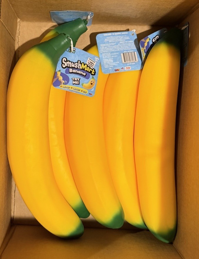 (Lot of 5) Crazy Fun RMS Smush Mart Squishy Banana (Lot of 5)