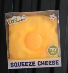 Toymendous Squeeze Cheese Non Toxic Squish Toy – Cheese Block – Authentic