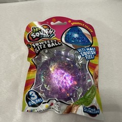 Jaru Sparkle Glitz Ball Tactile Squeeze Toy Purple Glitter Squish Ball