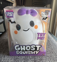 Crazy Fun White/Purple Girl Ghost Squishy Tactile Squeeze Toy, Age 6+