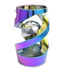 Metal Fidget Toy, Spinners, Adult Toys, 2.56 inches, Colorful