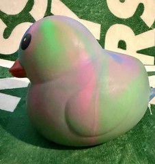 Sunny Days Viral Rainbow Jumbo Squeeezy Tye Dye Duck Squish Toy Squeezy TikTok