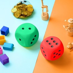 Zomiboo 2 Pcs 3.93 Large Foam Dice For Classroom Soft Jumbo 6 Sided Giant Dice