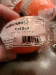Abilitations Gel Ball, 2 Inches, 2 Ounces, Orange, LOT of 7, All New and Sealed