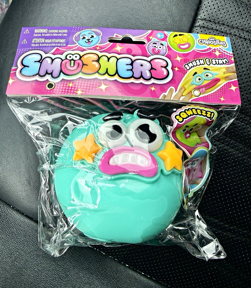 ORB Smushers Squishy Squeeze Toy Teal/Turquoise HTF 🔥VIRAL🔥