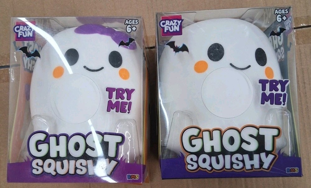 RMS CrazyFun SmushMart GHOST Girl And Boy Squishy RARE NEW (Lot Of 2)