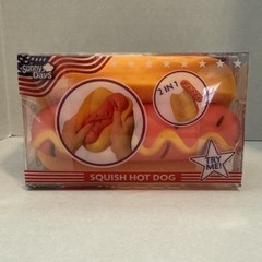 Sunny Days Squish Hot Dog 2-in-1 Tactile Squishy Squeeze Toy Yellow/Orange 4+