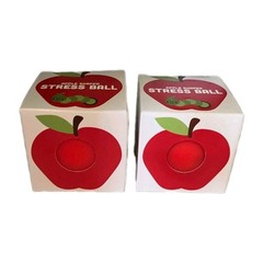 Two New Apple Shaped Stress Balls Red Apple Squishy Squeeze Toys Like Nee Doh