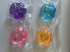 New Squishy Sensory Toy Glitter Squeezy Sparkle Sugar Pet Paw Print assorted