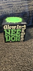 NeeDoh 2022 Rare Green GLOW IN THE DARK Groovy Glowing Glob Squishy Toy Sensory
