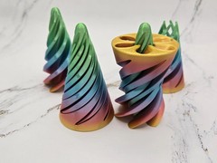 Rainbow Vortex Spiral Fidget Toy 3D Printed Mesmerizing Sensory Cone Gift